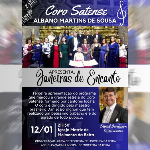 Moimenta da Beira : Coro Satense Albano Martins de Sousa vai atuar na Igreja Matriz dia 12 de Janeiro